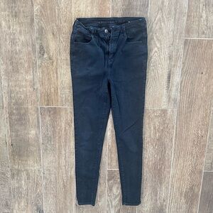 American Eagle Outfitters Black High Rise Super Stretch Jegging Size 4 #3272
